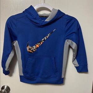 Nike Kids Blue and Gray Hoodie Size 6